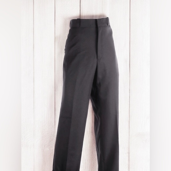 Law Pro Pants 36 Mens by Quartermaster Flat Front Black Uniform Work Security - Picture 1 of 8